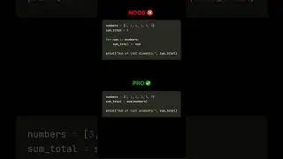 Python Code Comparison: Sum of List Elements - Loop vs Built-in Function 