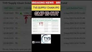 TVS Supply Chain Solutions IPO GMP OUT #greenstocksshorts