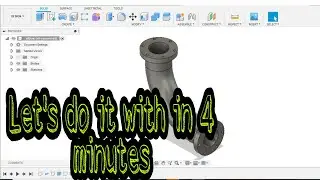 Elbow pipe design in fusion 360||Fusion 360 Beginner Tutorial