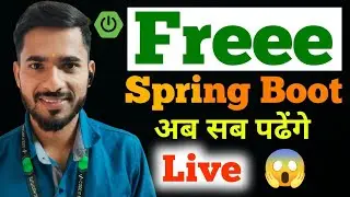 Free Spring boot For All 😮 | LIVE on Youtube aadiandjava | SpringBoot