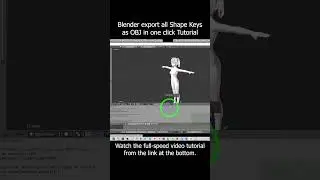 Blender export all Shape Keys as OBJ in one click | Full Tutorial #blender #shapekey #obj