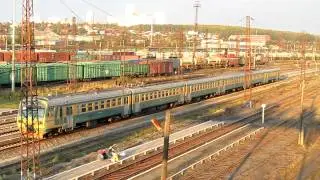 ЭД4М и ЭД2Т на станции Екатеринбург-Сортировочный