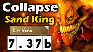 Коллапс на Сенд Кинге, Самый Метовый оффлейнер! - Collapse Sand King 7.37 ДОТА 2