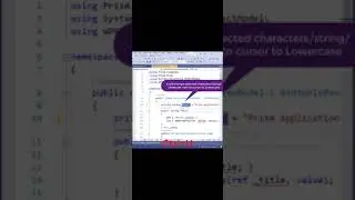 Shortcut for make any character or string Uppercase or Lowercase in Visual Studio 2019 