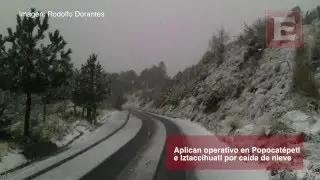 Nevadas sorprenden a habitantes del Valle de México