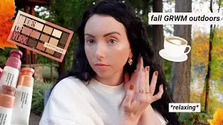 Relaxing Fall GRWM Outside in *NATURAL LIGHTING* | Shiseido, Maybelline, Glossier...