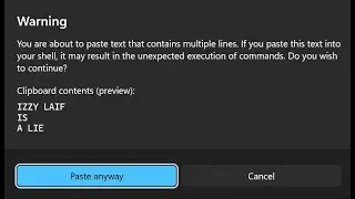 📋 Windows 11 disable Paste Anyway