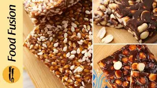 Gur Chikki 3 Ways Recipe by Food Fusion