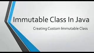 Custom Immutable Class In Java | Rules to create Custom Immutable Class in Java
