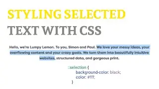 How to Change the Default Text Selection Color with CSS