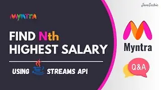 Java 8 Q&A | 🔥 Asked in Myntra | Find Nth Highest Salary Using Java Streams API | JavaTechie