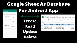 Google Sheet As Database for Android App CRUD 1 || |Create | Read | Update | Delete Operation