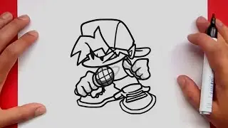 Drawing Boyfriend remastered in Different Way | Friday Night Funkin