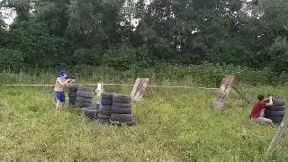 Сегодня запустили и испробовали наш самодельный полигон Лазертаг. Классно получилось однако.(2)
