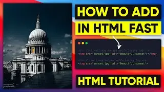 How To Insert Image in HTML FAST - WATCH THIS