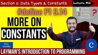 5.4. Symbolic constant and const keyword in C | Complete C programming course | Sunil Dhimal
