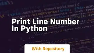 print line number in python