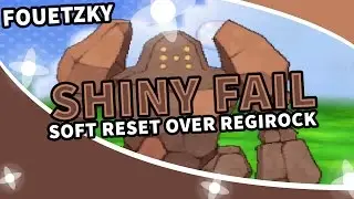 EPIC SHINY FAIL! SOFT RESET OVER A SHINY REGIROCK! 1369 Soft Resets!