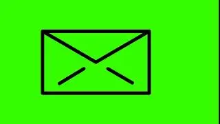 Animated Email Icon on Green Screen