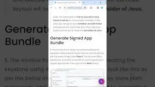 Learn how to Generate Signed App Bundle (AAB) in Android Studio #android #shorts  #androidstudio