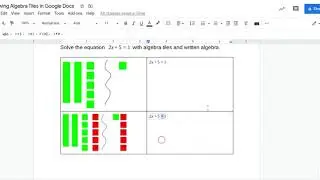 How to draw algebra tiles in Google Docs
