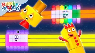 Finish Sequence and Patterns 🧩 | 123 Learn to Count | Maths Cartoons for Kids  | Numberblocks