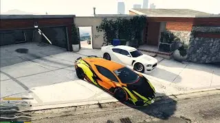 GTA V : Franklin import $20 Million Exotic Police Mod Lamborghini Sian