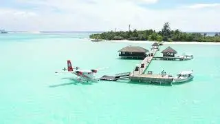 No Copyright Sea Plane in Maldives Sea Waters | Blue Waters Stock Footage Video