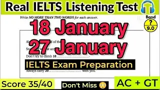 18 January & 27 January 2024 IELTS Listening Practice Test With Answer Key | IELTS Exam Preparation