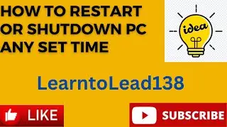 How to schedule shutdown and restart PC | Trun off and restart PC at predefined time