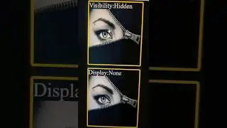 Visibility Hidden vs Display None #css #shorts #css #html