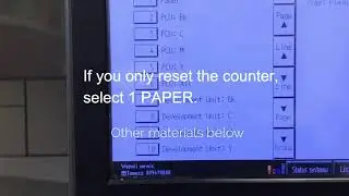 You remember how to clear the maintenance time message. RICOH MPC300, MPC400 copier.