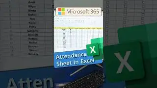 ✅ Attendance Sheet in Excel 💥Advance Trick Google Sheet 