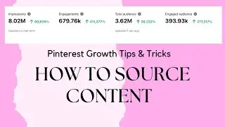 How to source content for Pinterest #shorts #pinterest #influencer #microinfluencer