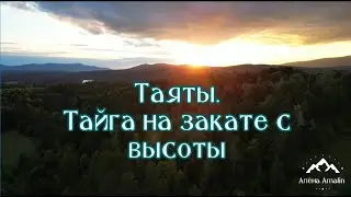 Таяты. Прекрасная тайга на закате с высоты птичьего полёта