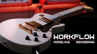 How to create your Guitar in Blender | Blender Modeling and Rendering Workflow