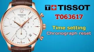 How to set time on Tissot Chronograph T063617.