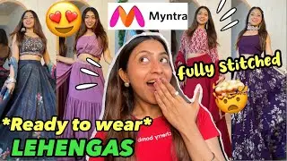 BEST Myntra *Ready to wear* Lehenga Haul🤯 Fully stitched Affordable Lehengas #lehenga #myntrahaul