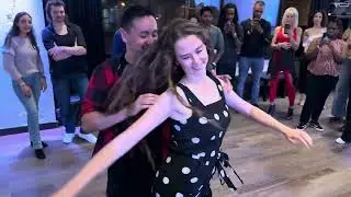 Issam & Mélanie (Bachata Demo) at the Baila con Gusto Night on November 7 2024