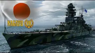 NAGATO Японский линкор VII Уровня. Старый но хороший боец ! World of Warships 