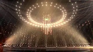 Golden Revolving Light Stage Video Background [ High Quality After Effects Background loop ]