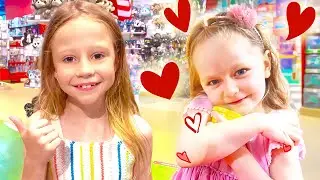 Nastya takes care of the a child who got lost in the toy store. Stories for kids