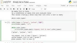 Empty list is False in Python