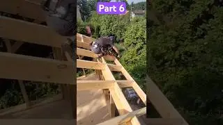 Installation of the rafter system of a frame house. We attach the windproof membrane 