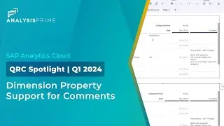 Dimension Property Support for Comments