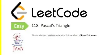 LeetCode Problem: 118. Pascal's Triangle  | Java Solution