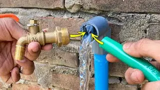 No Need To Call A Plumber! See How To Install A Faucet And Hose In One Water Pipe Connection