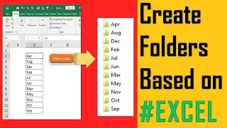 How to create folders based on cell value in excel | create Multiple folders from a list