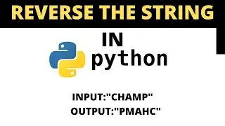 Reverse of String in python | python program