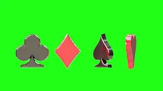 Cards Shape Green Screen Clip